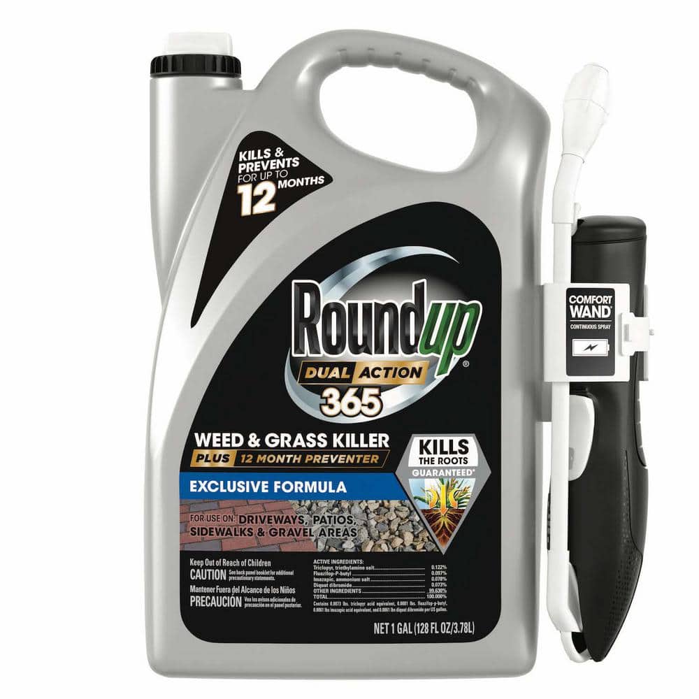 1 Gal. Dual Action 365 Weed and Grass Killer Plus 12-Month Preventer with Comfort Wand, Kills, Prevents for up to 1-Year - Hercitys