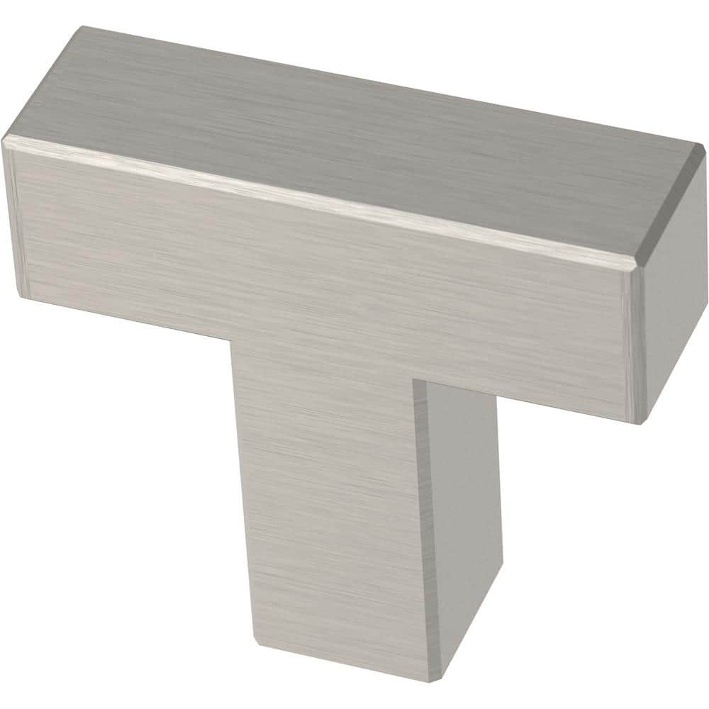 (10-Pack) Simple Modern Square 1-1/4 in. (32 mm) Modern T-Shaped Bar Cabinet Knobs - Hercitys