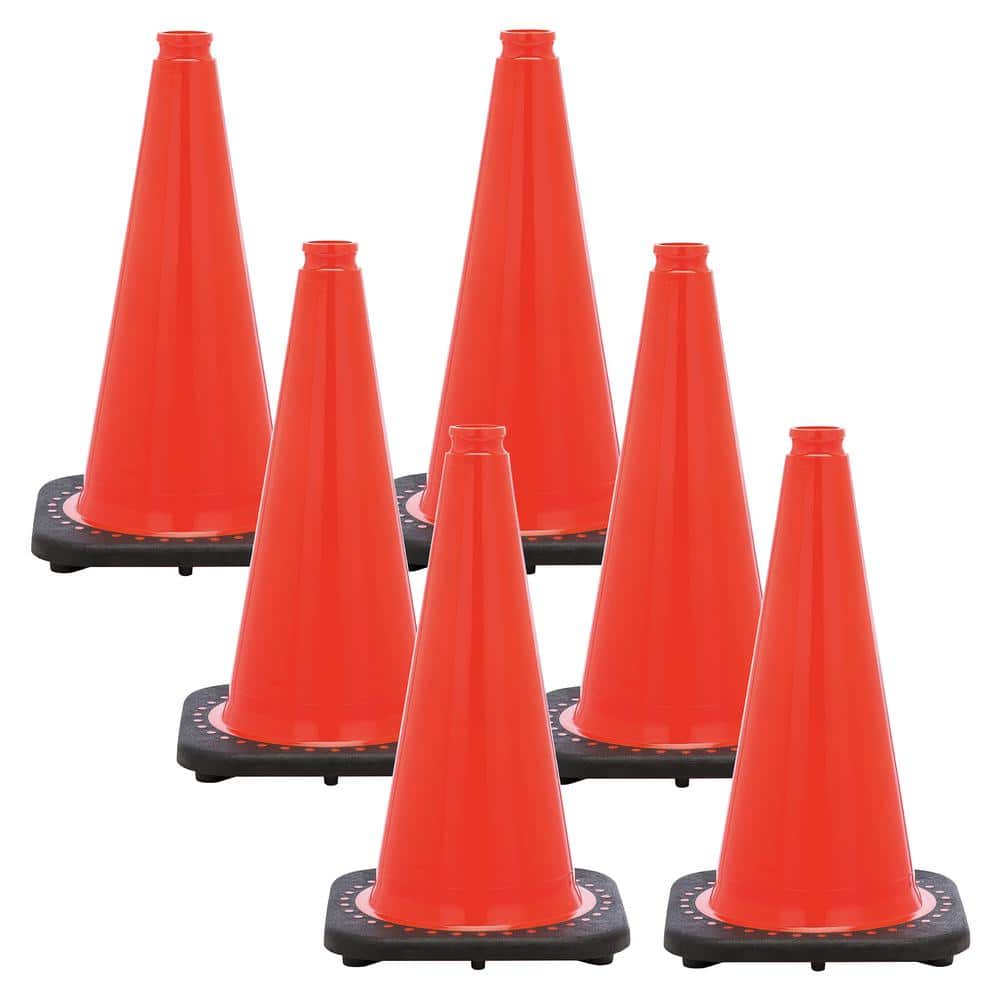 18 in. Traffic Orange Traffic Cones - Hercitys
