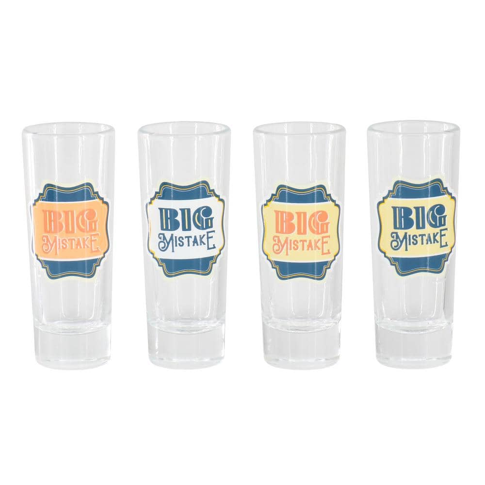 4 -Piece 2.2 oz. Shot Glass Set in Blue - Hercitys
