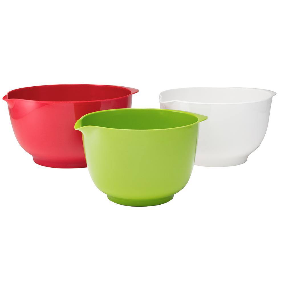 2, 3, and 4 l Melamine Mixing Bowl Set in Holiday Colors (Set of 3) - Hercitys