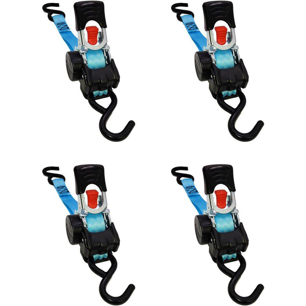 1 in. x 6 ft. Kuma Retractable Tiedown 500LBS WLL 4-Pack - Hercitys