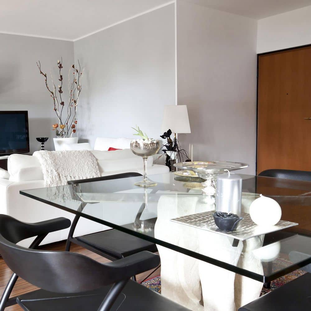 24 in. x 48 in. Clear Rectangle Glass Table Top, 1/4 in. Thick Flat Edge Polished Tempered Eased Corners - Hercitys