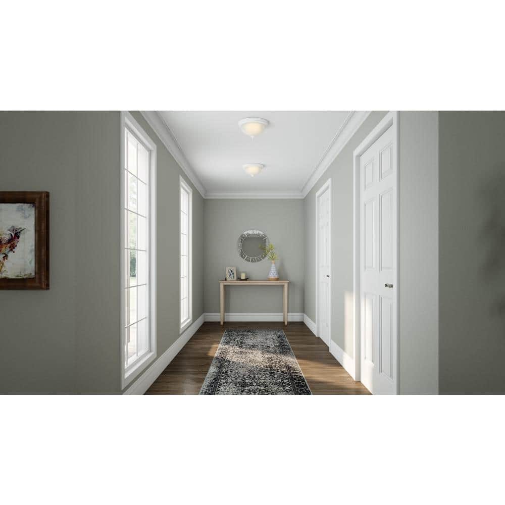 11 in. 2-Light White Flush Mount (2-Pack) - Hercitys