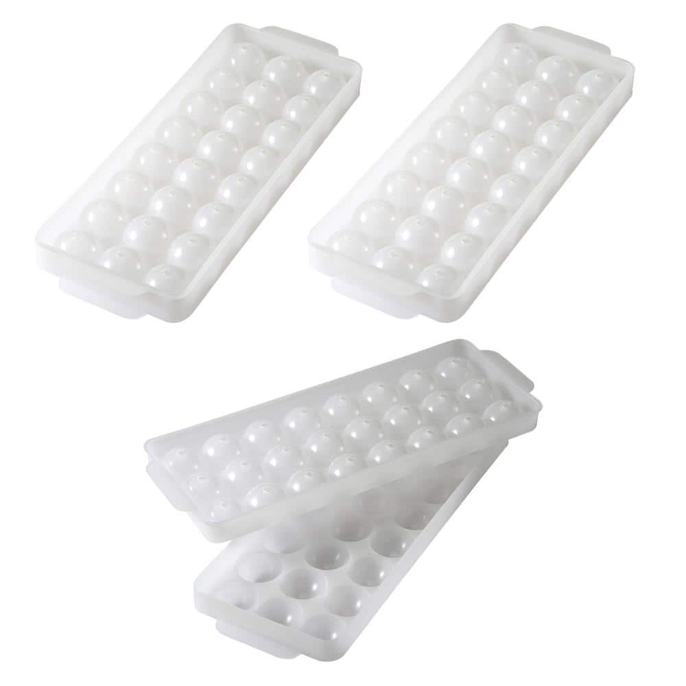 1 in. Natural Ice Ball Mold Ice Tray (3-Pack) - Hercitys