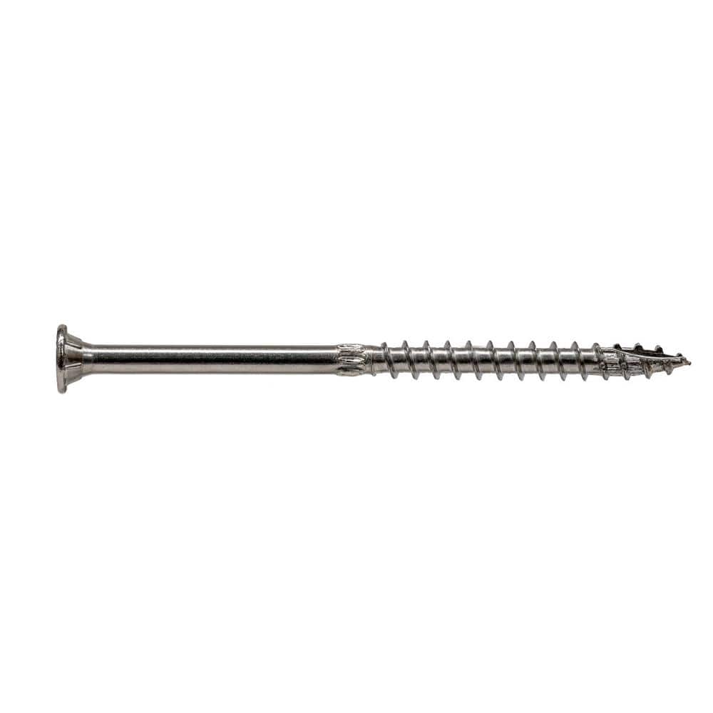 0.276 in. x 6 in. T-50 6-Lobe, Washer Head, Strong-Drive SDWS Timber Screw, Type 316 Stainless Steel (30-Pack) - Hercitys