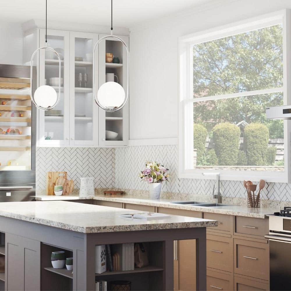 4 ft. Straight Laminate Countertop All-Inclusive Kit in Textured Typhoon Ice with Eased Edge and Loose Backsplash - Hercitys