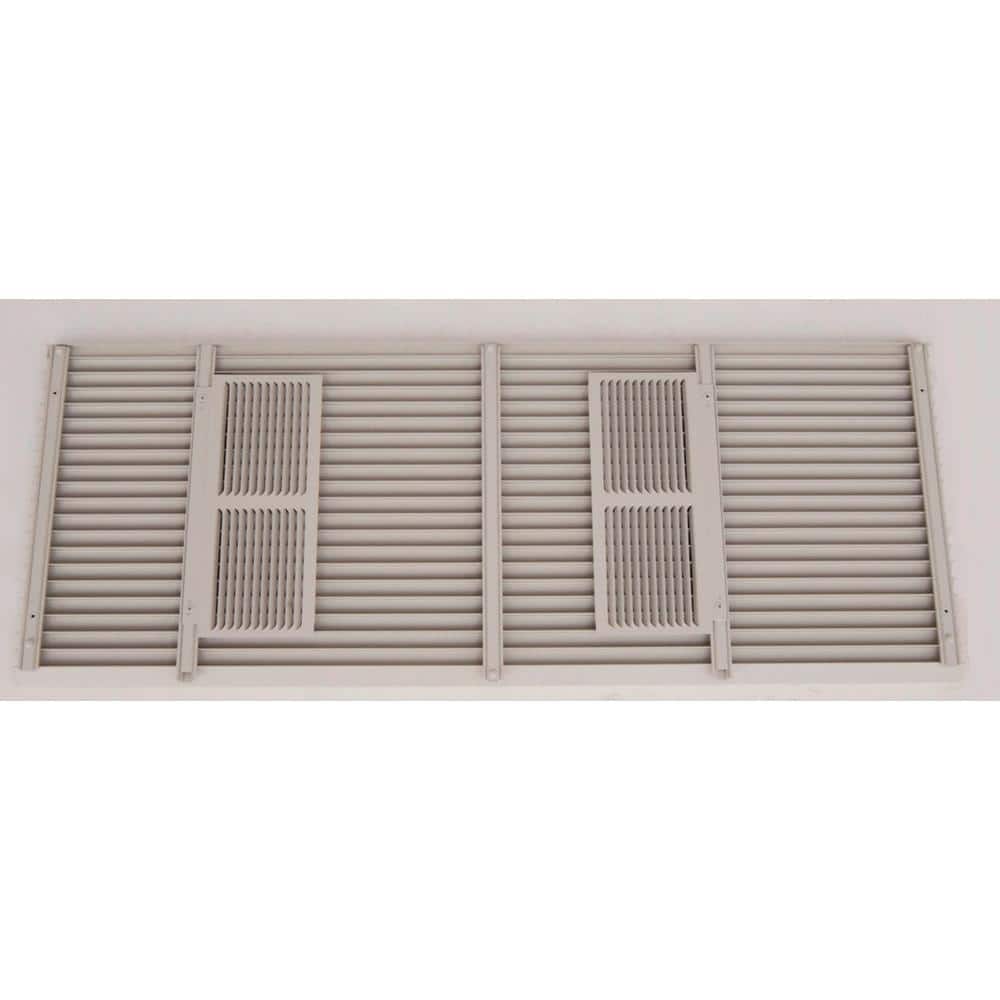 16 in. x 42 in. Extruded Aluminum Architectural Louvered Grille with Baked-On Paint - Hercitys