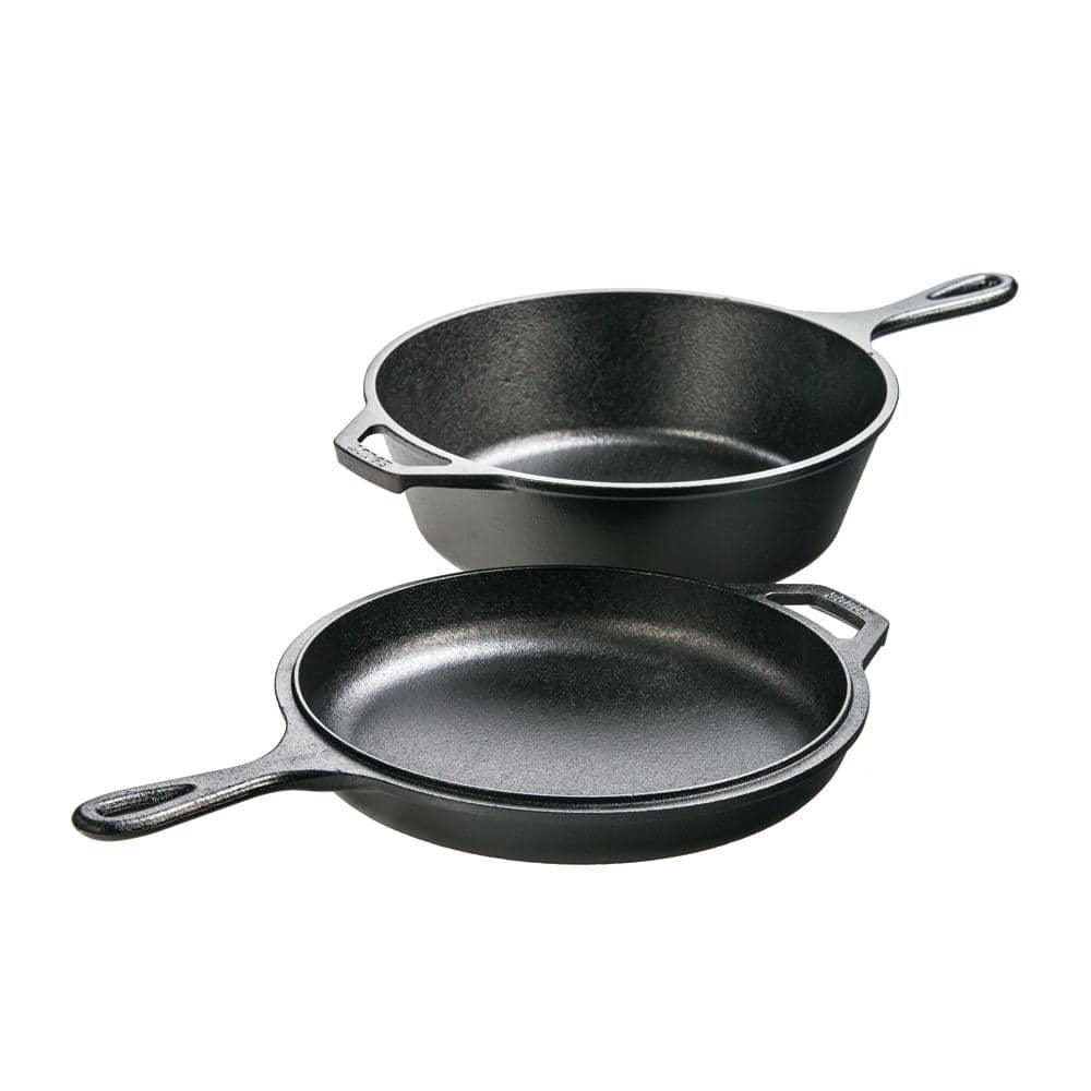 2-Piece Cast Iron Cookware Set in Black - Hercitys