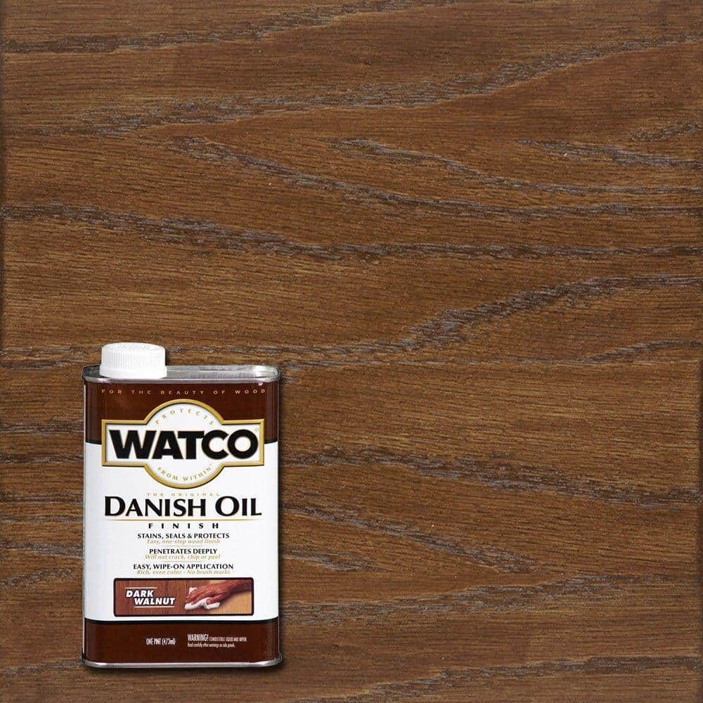 1 Pint Danish Oil in Dark Walnut Wood Sealers Oil/Conditioners (4 Pack) - Hercitys