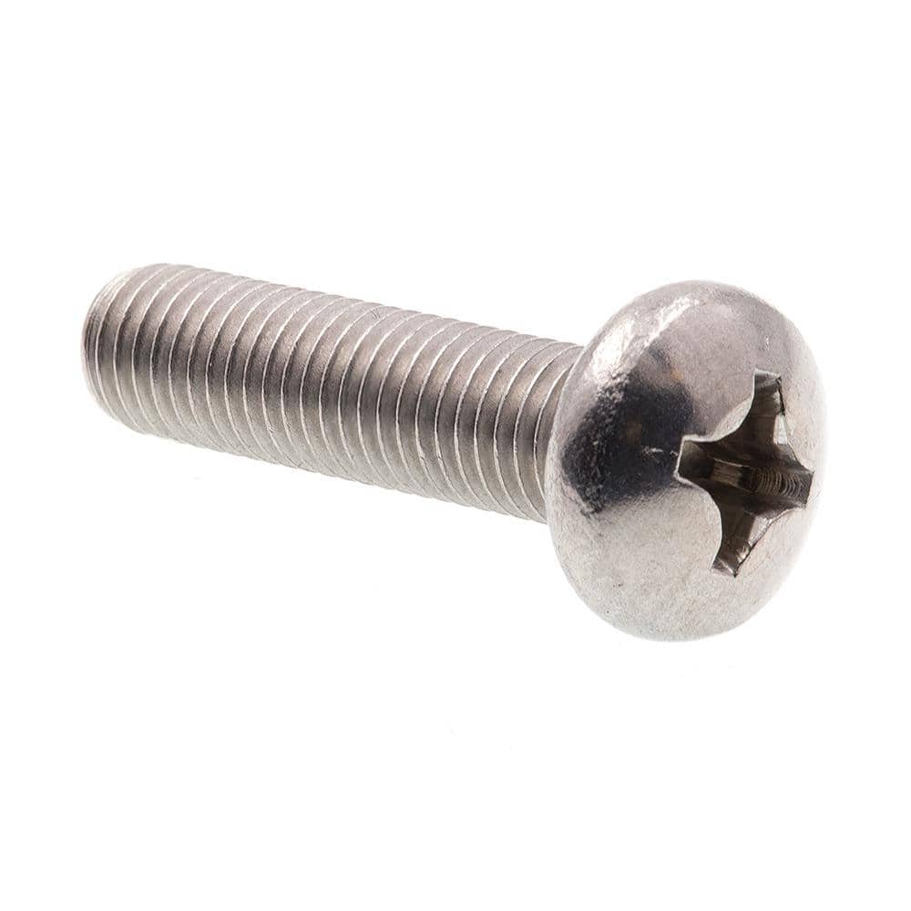 1/4 in. 28 x 1 in. Phillips Pan Head Grade 18 to 8 Stainless Steel Drive Machine Screws (10-Pack) - Hercitys