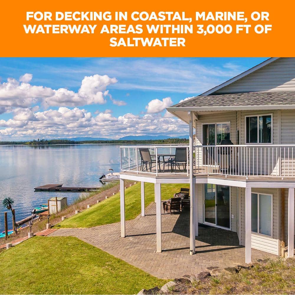 #10 2-1/2 in. 316 Stainless Steel Star Drive Brown Composite Deck Screws (350-Count) - Hercitys