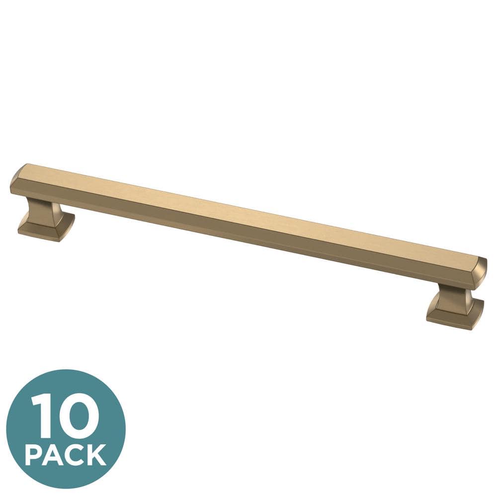 (10-Pack) Chamfered Slim Bar 3-3/4 in. (96 mm) Classic Champagne Bronze Cabinet Handle Drawer Bar Pulls - Hercitys
