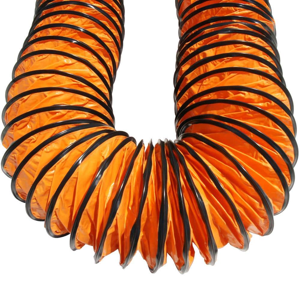 24 in. D x 25 ft. Air Ventilator Orange Coil – Flexible Ducting – Orange - Hercitys