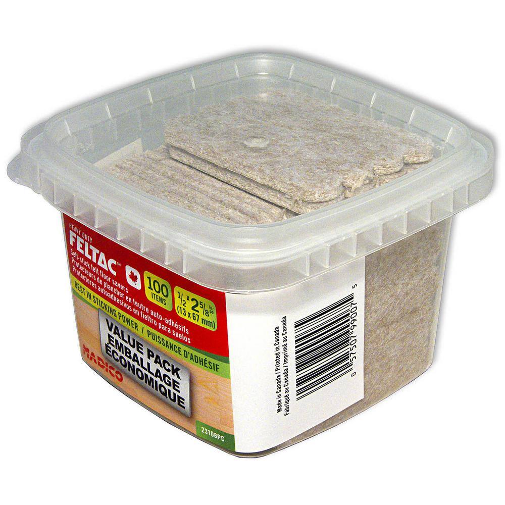 (100-Pack) 2-5/8 in. Self-adhesive Felt Pads - Hercitys