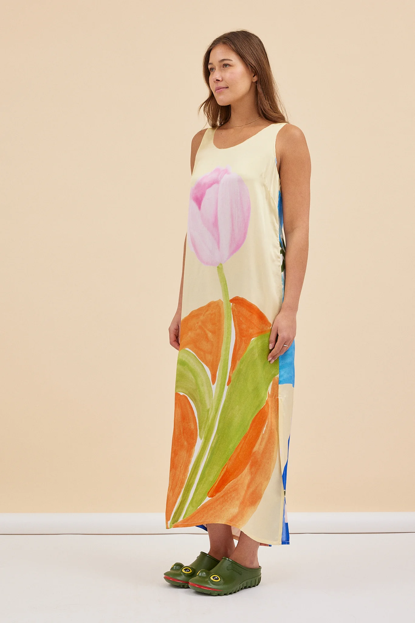 SILK SEEDLING DRESS - MACRO TULIP - Hercitys