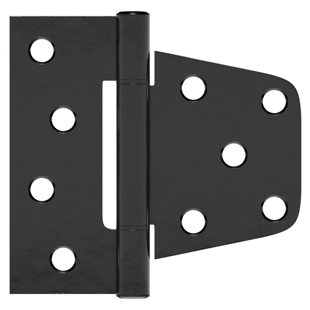 3-1/2 in. Heavy Duty T-Hinge in Black for 2 x 4 or 4 x 4 Post Applications (5-Pack) - Hercitys