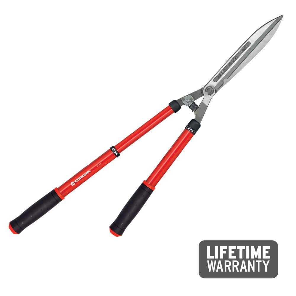 10 in. Forged Steel Blade with Lightweight Steel Handles Extendable Hedge Shears - Hercitys