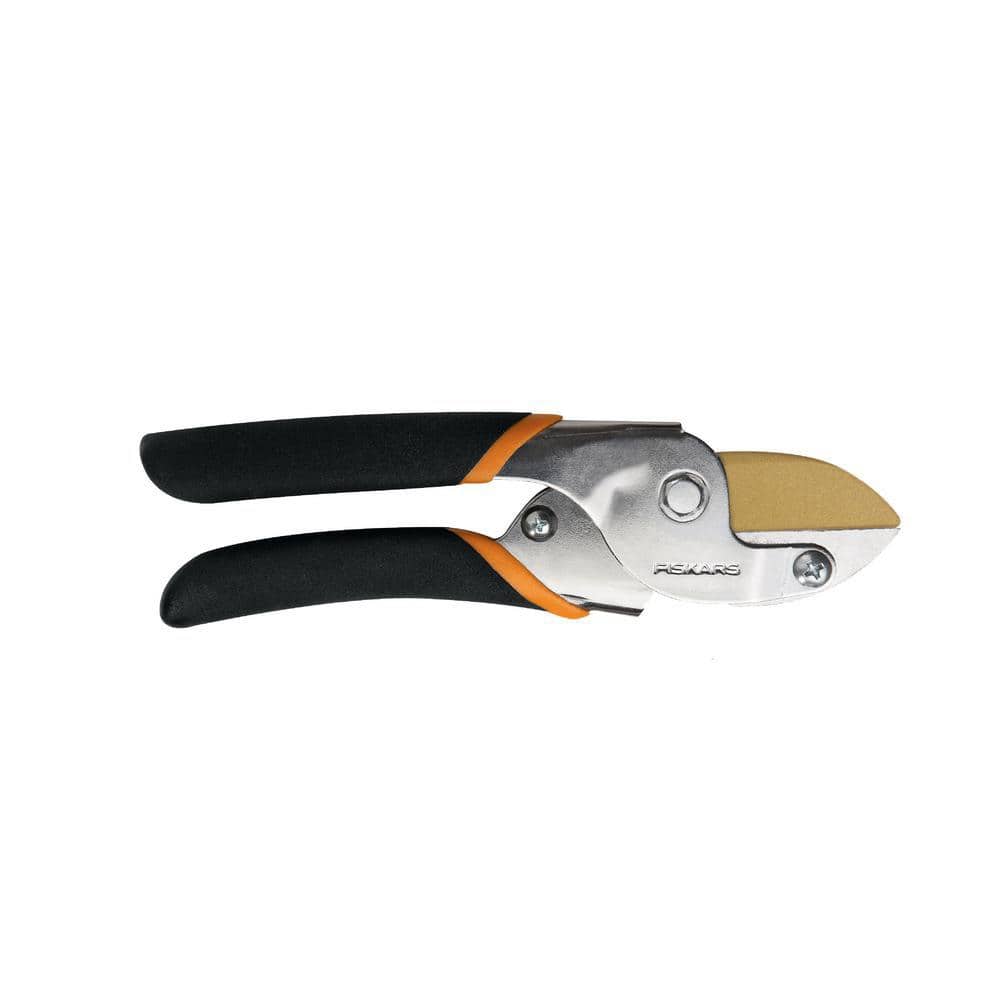 5/8 in. Cut Capacity Titanium Coated Steel Blade with Non-Slip Grip Anvil Hand Pruning Shears - Hercitys