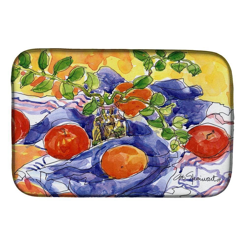 14 in. x 21 in. Multi-Color Apples Dish Drying Mat - Hercitys