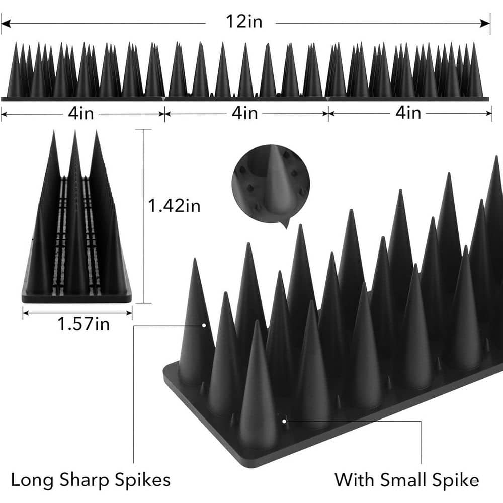 20-Pack Bird Spikes for Pigeon Deterrent, Squirrel Defender for Outdoor Use - Hercitys