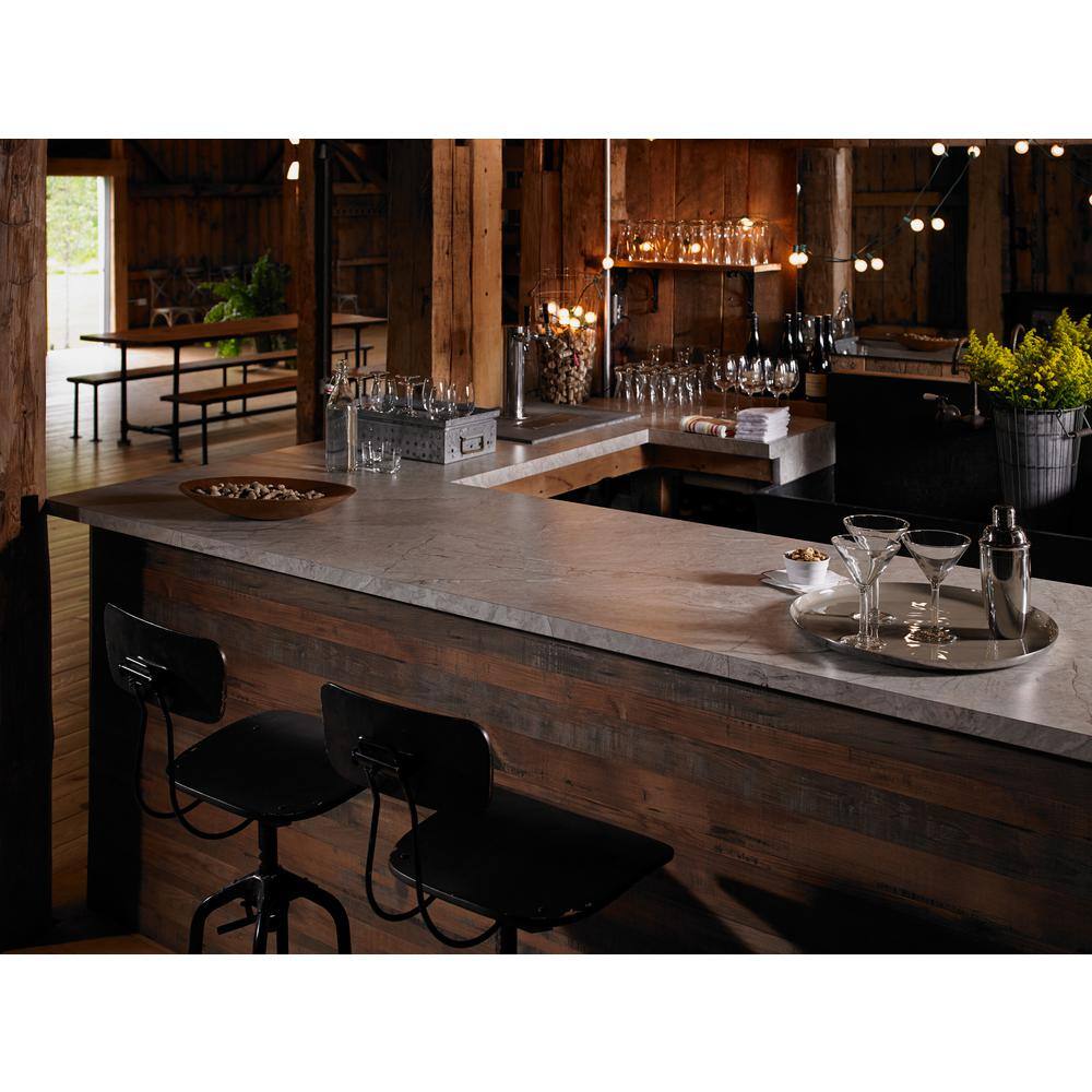 5 ft. x 12 ft. Laminate Sheet in Silver Quartzite with Matte Finish - Hercitys