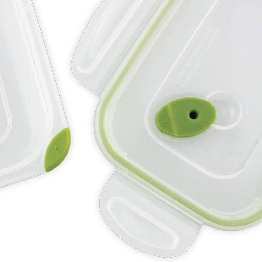 3.1 Cup Rectangle Ultra-Seal Food Storage Container, Green (6 Pack) - Hercitys