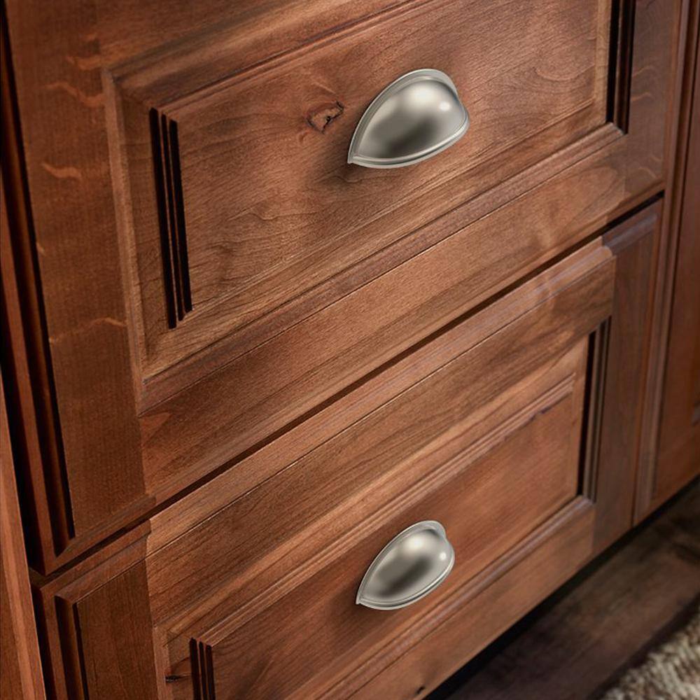 10-Pack Cup 3 in. (76 mm) Classic Satin Nickel Cabinet Drawer Cup Pulls - Hercitys