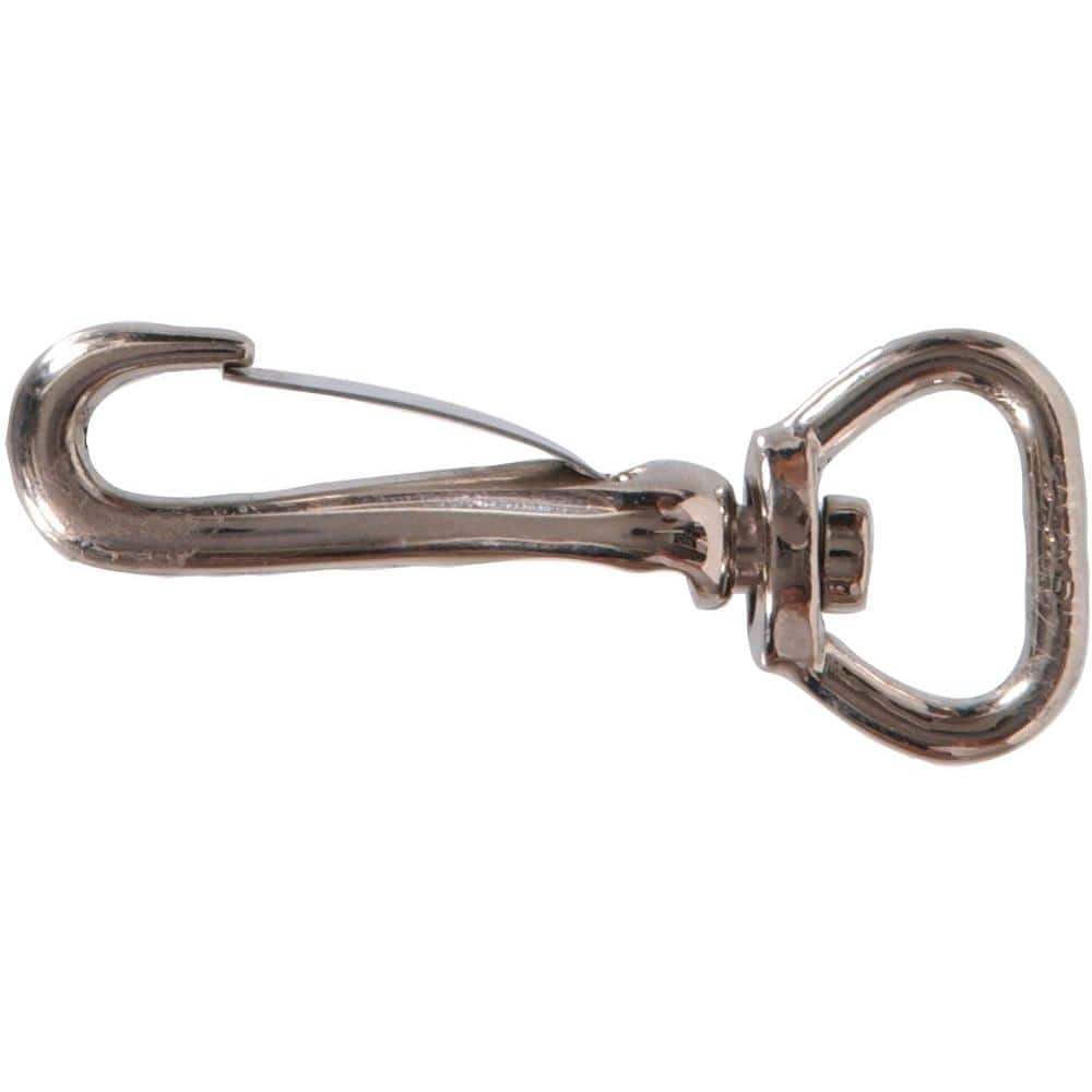 5/8 x 2-1/2 in. Spring Snap with Strap Swivel Eye and Nickel Plated (10-Pack) - Hercitys