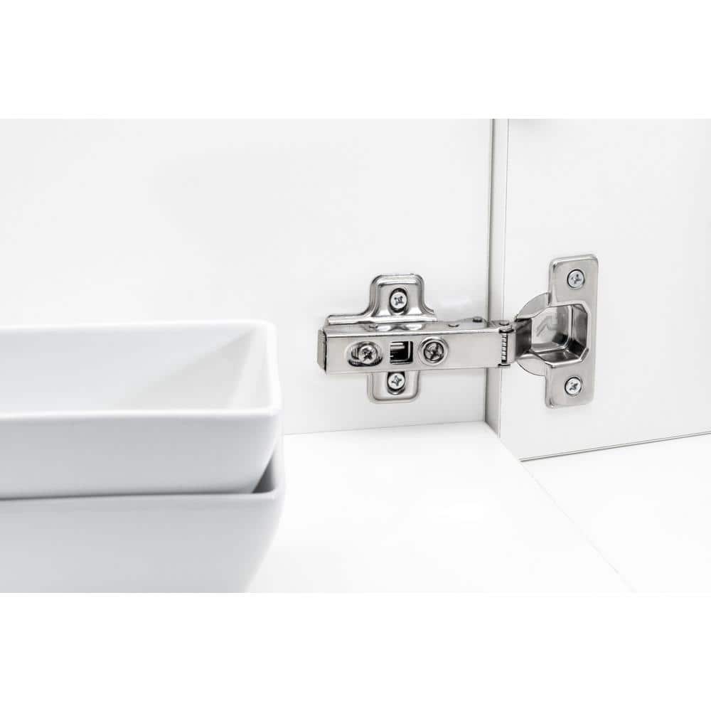 (2-Pack) 35 mm Soft-Close Full Overlay for Frameless Cabinet Hinge - Hercitys