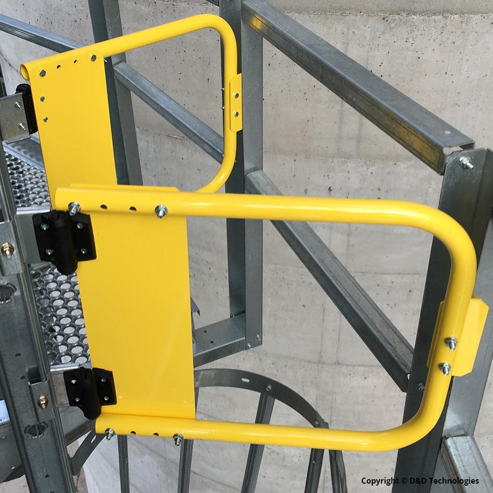 (2-Pack) D&D 2-7/8 in. x 3-3/4 in. Black Self-Closing Metal Gate Hinge - Hercitys