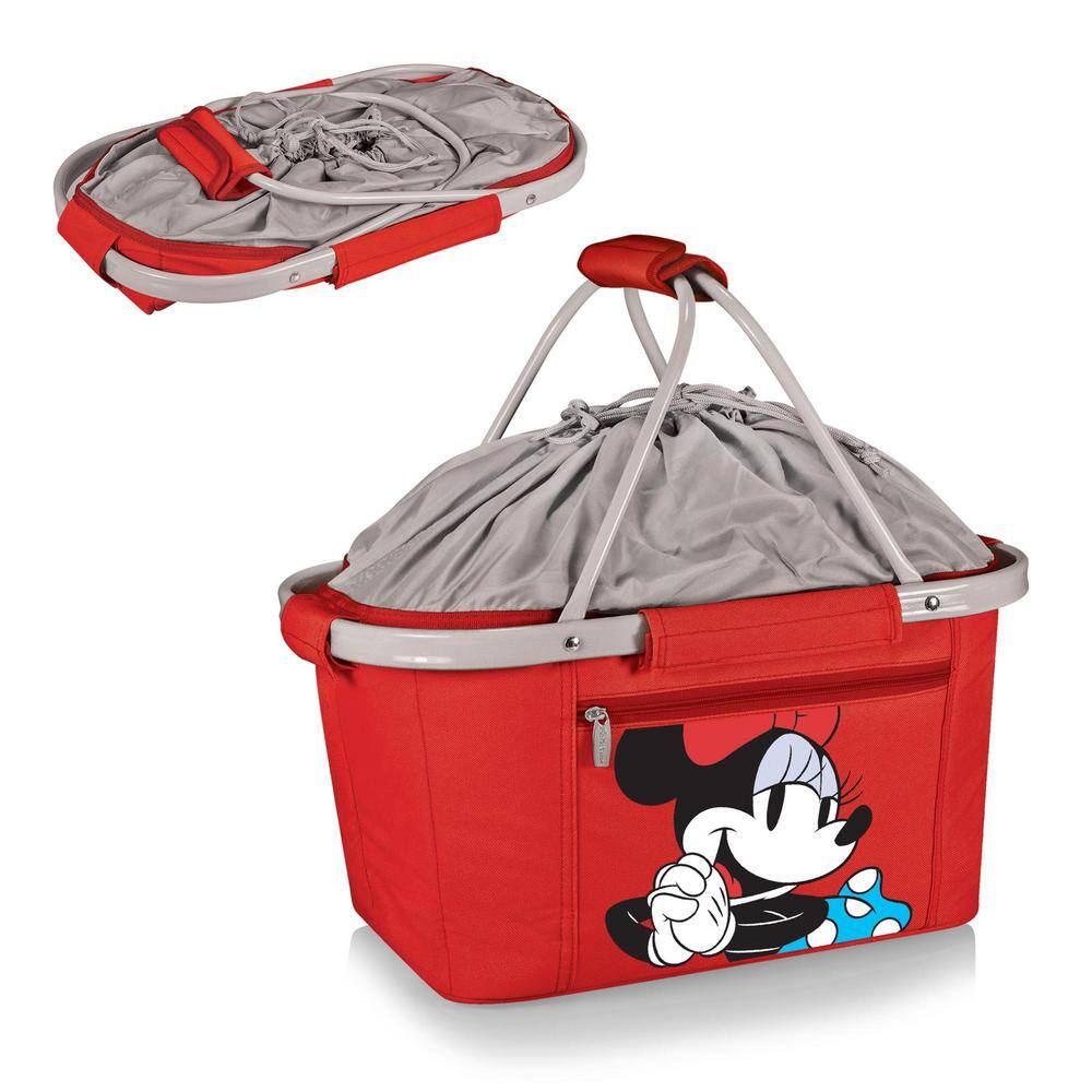 34 oz. Red Minnie Mouse Metro Basket Collapsible Tote Cooler - Hercitys