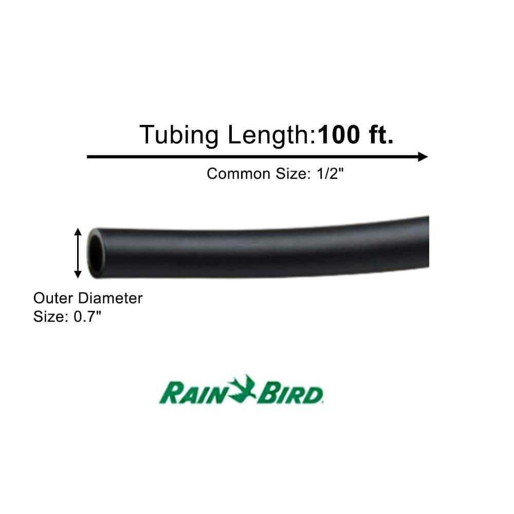 1/2 in. (0.71 in. O.D.) x 100 ft. Distribution Tubing for Drip Irrigation - Hercitys