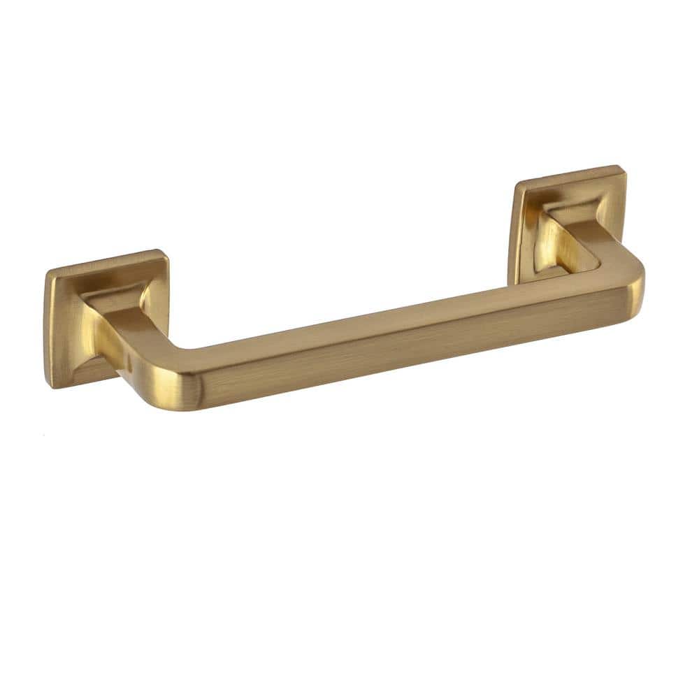 10-Pack Boise 3-1/2 in. (89 mm) Center-to-Center Traditional Satin Brass Bar Drawer Pull - Hercitys
