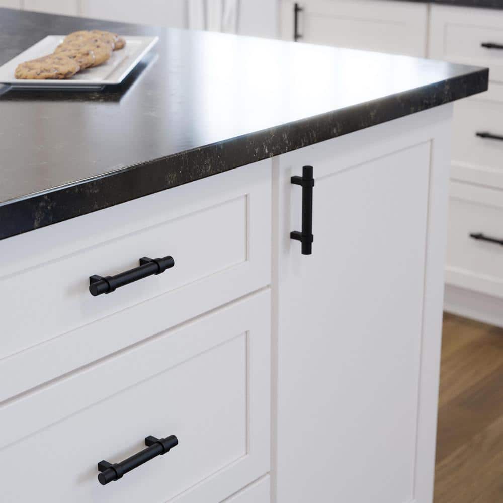 30-Pack Simple Wrapped Bar 3 in. (76 mm) Classic Matte Black Cabinet Drawer Pulls - Hercitys