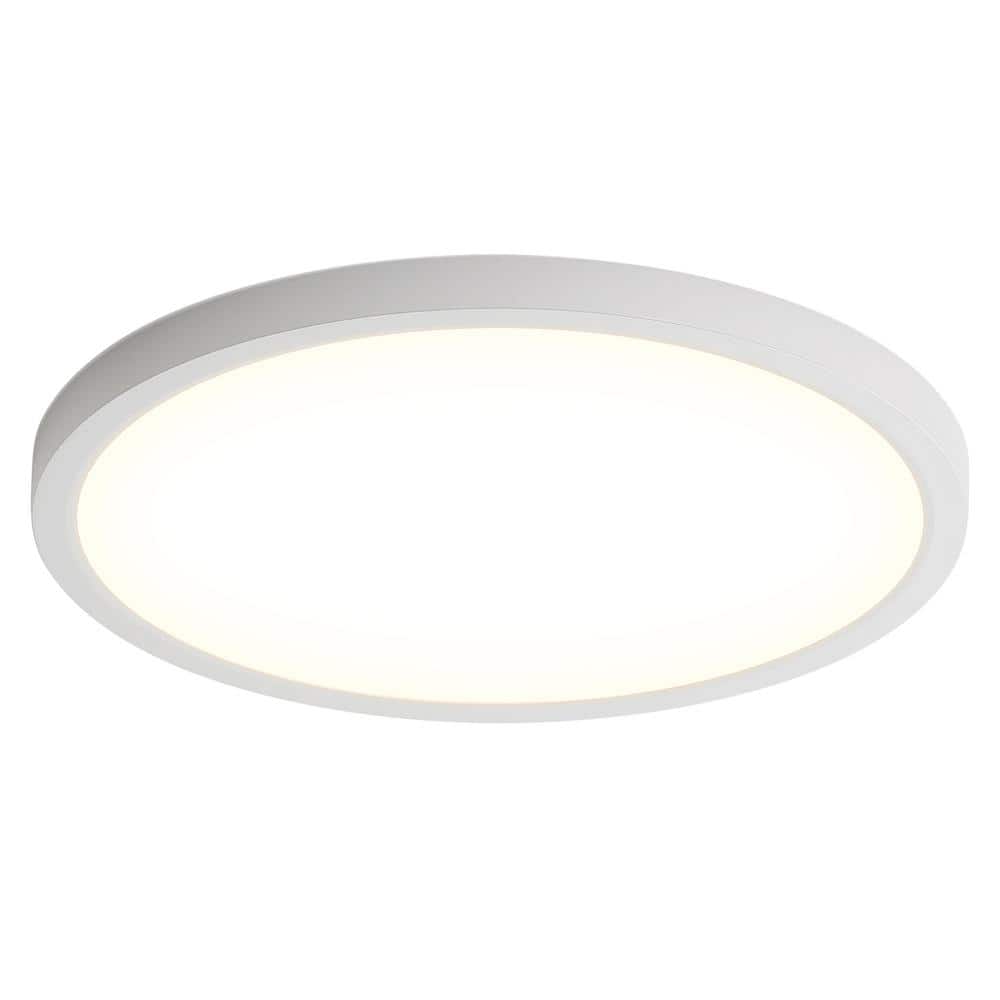 11.8 in. 20W White LED Flush Mount Ceiling Light, Plus Nightlight Ceiling Light Fixture for Kitchen Bedroom Living Room - Hercitys