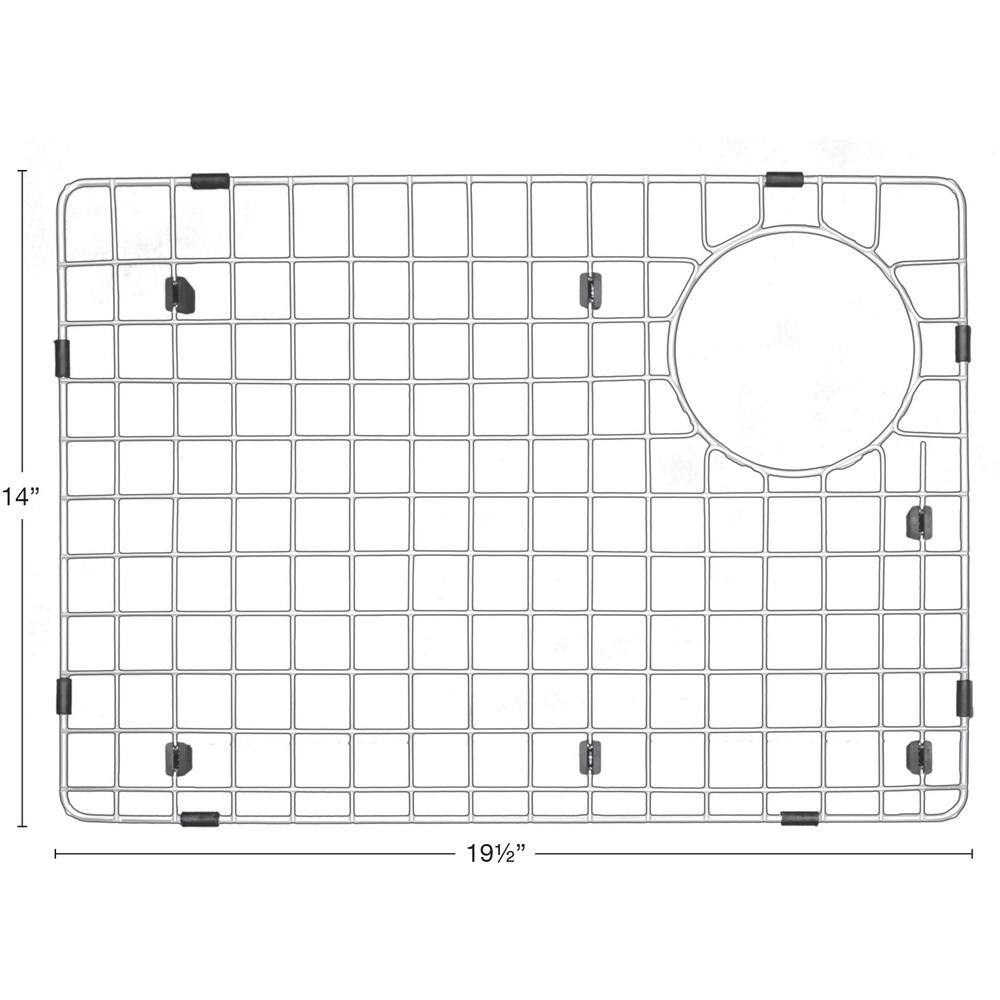 19-1/2 in. x 14 in. Stainless Steel Bottom Grid Fits QT-671, QU-671 - Hercitys
