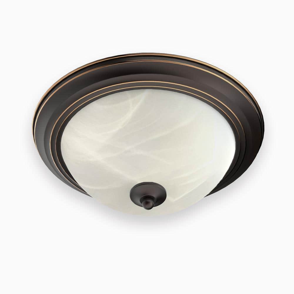 13 in. LED Ceiling Light Flush Mount Pavilion Light Fixture Bronze For Kitchen Bedroom Laundry 3000K - Hercitys