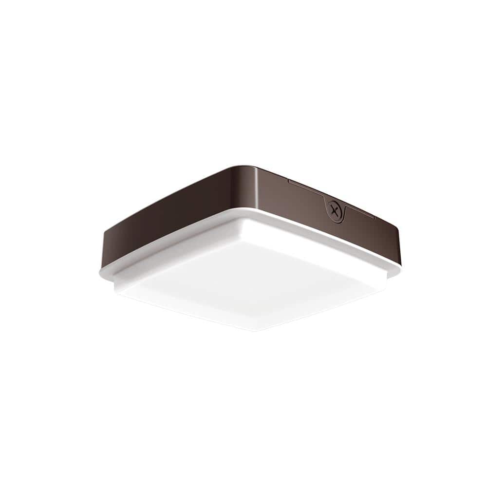 150W Equivalent Integrated LED Bronze Outdoor Canopy/Ceiling Light, 4000 Lumens, 4000K - Hercitys