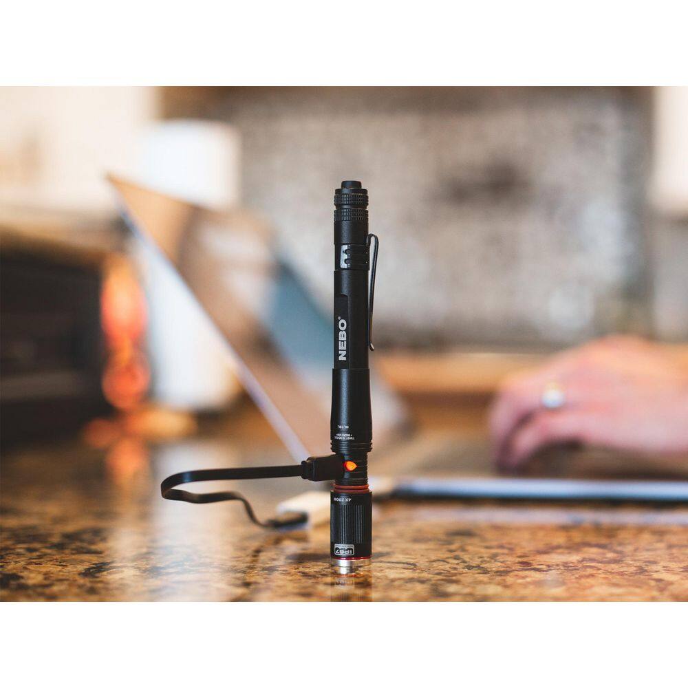 360 LUMENS RECHARGEABLE BATTERY LED POCKET PEN FLASHLIGHT - Hercitys