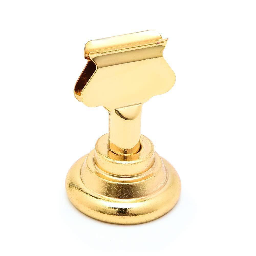 1 in. W x 1.7 in H Gold Solid Stainless Steel Card Place Holder (Set of 16) - Hercitys