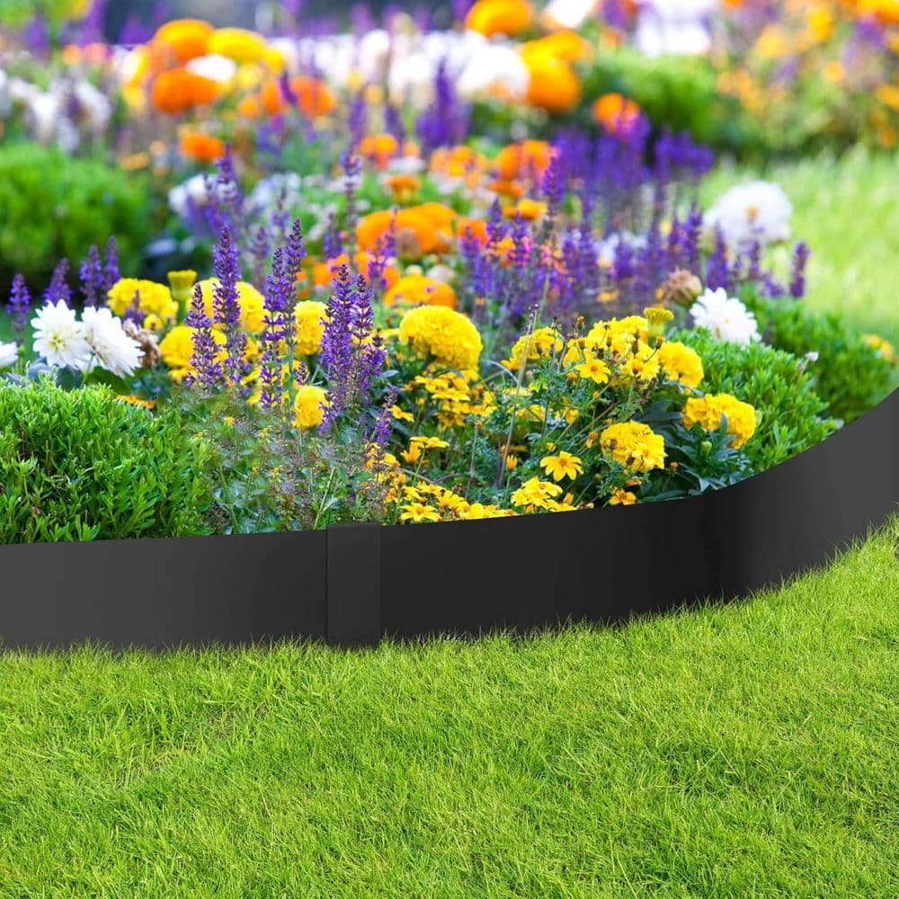 40 in. x 4 in. Steel Garden Edging with Matte Finish, 6-Piece Set - Hercitys