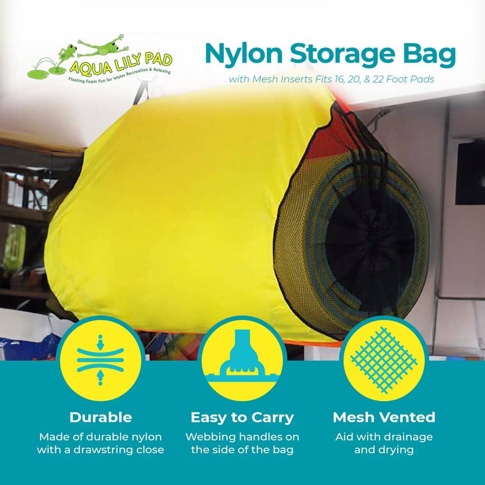 48 in. 264 Gal. Nylon Storage Bag with Mesh Inserts Fits 16 ft., 20 ft., and 22 ft. Pads - Hercitys
