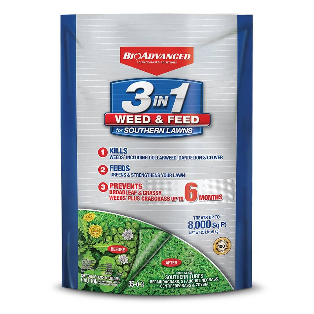 20 lbs. 3-In-1 Weed and Feed for Southern Lawns - Hercitys