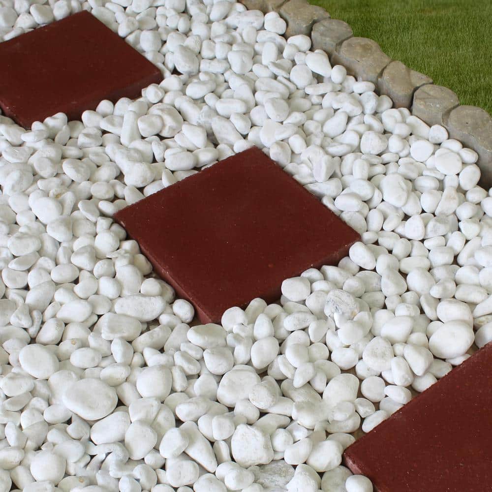 1 in. to 2 in., 20 lb. Medium Snow White Pebbles - Hercitys