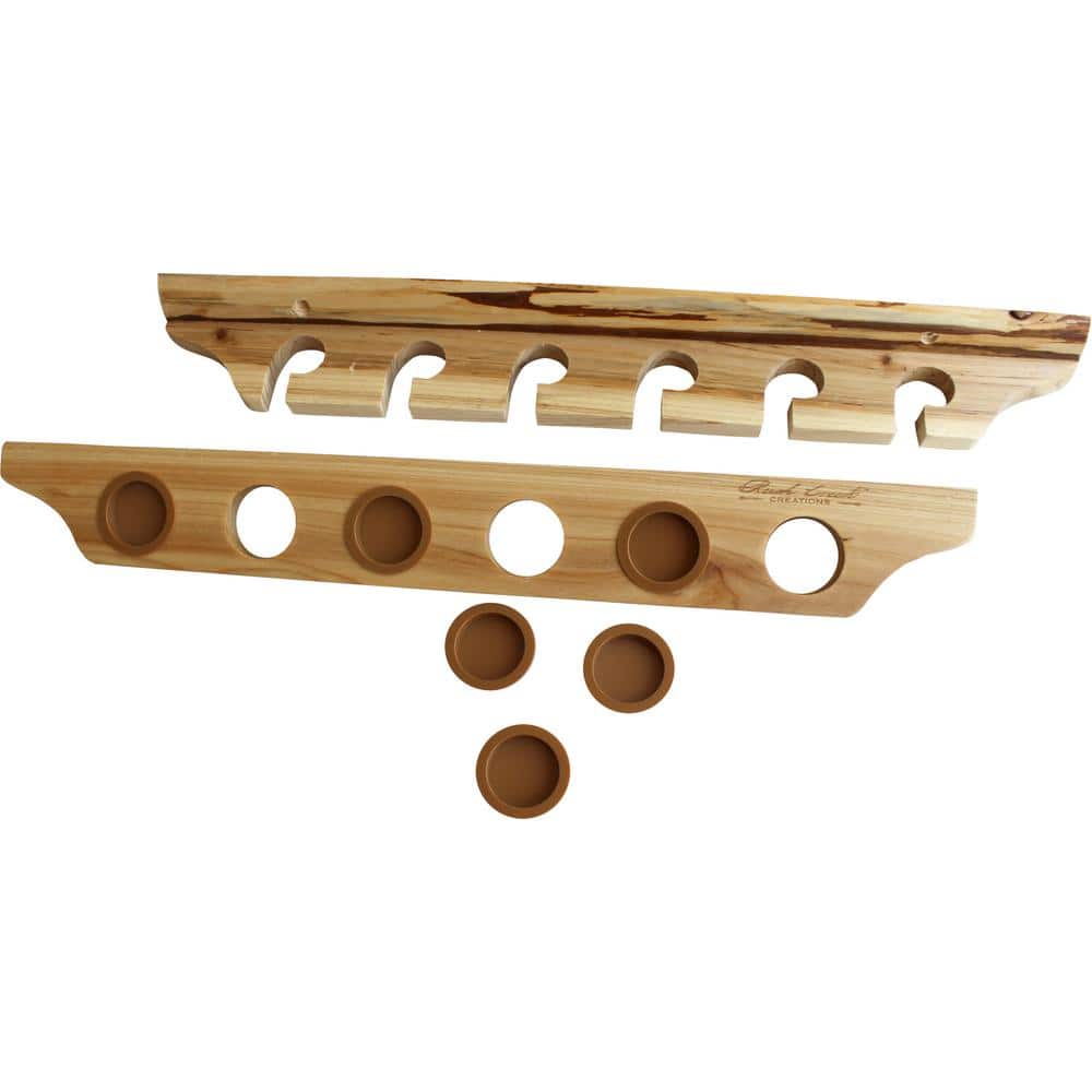 2-Piece 6 Fishing Rod Storage Wall Mount Rack Easy Installation - Hercitys