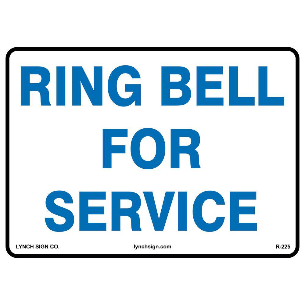 14 in. x 10 in. Ring Bell Sign Printed on More Durable Thicker Longer Lasting Styrene Plastic - Hercitys