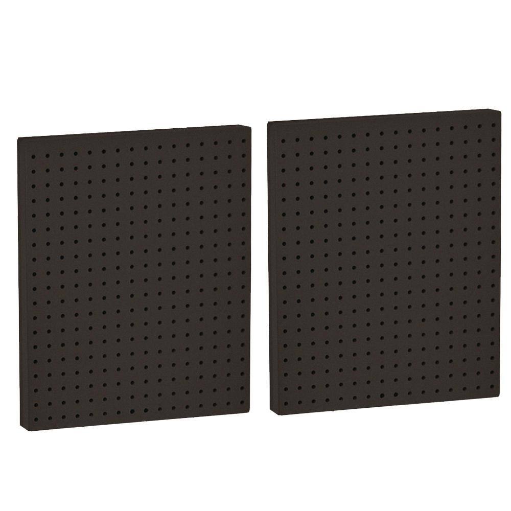 20.25 in. H x 16 in. W Black Styrene Pegboard with One Side (2-Pieces per Box) - Hercitys