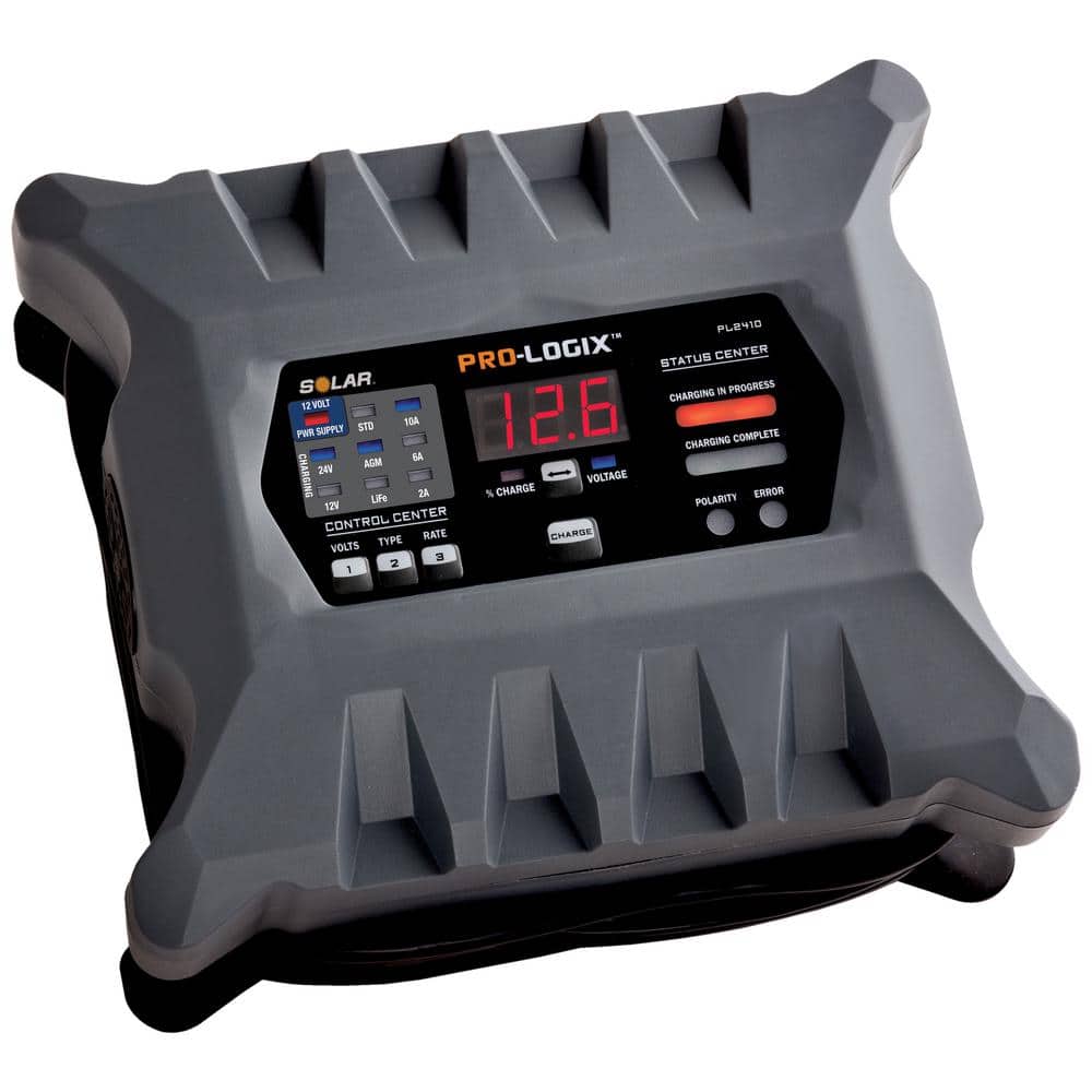 12/24V 10 Amp Intelligent Battery Charger, Battery Maintainer - Hercitys