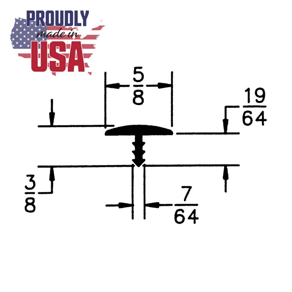 5/8 in. Storm Grey Flexible Polyethylene Center Barb Hobbyist Pack Bumper Tee Moulding Edging 25 ft. long Coil - Hercitys